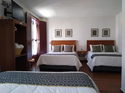 Cama o camas de una habitación en HOTEL CASA SILVESTRE