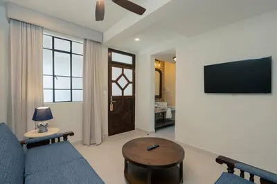 Una televisión o centro de entretenimiento en Gran Hotel Mexico by Solaris