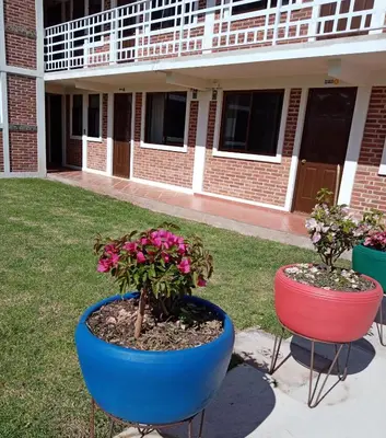 Jardín al aire libre en Hotel Tlatoani