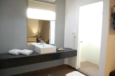 Cama o camas de una habitación en Hotel Dulce Boca