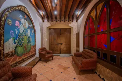 Zona de estar de Hotel Casa Barrocco Oaxaca