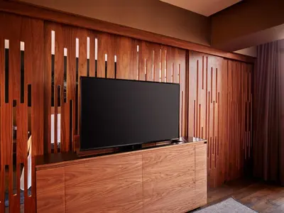 Una televisión o centro de entretenimiento en Fiesta Americana Viaducto Aeropuerto