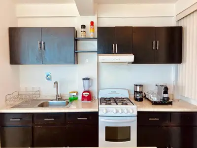 Una cocina o zona de cocina en Alberca privada, vista al mar, frente playa foro boca