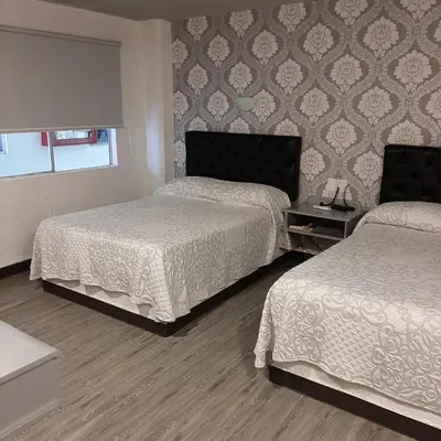 Cama o camas de una habitación en Hotel Kyrios Veracruz