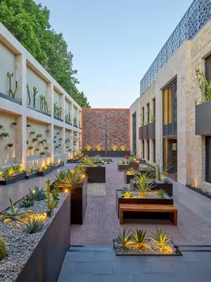 Jardín al aire libre en Grand Fiesta Americana Oaxaca