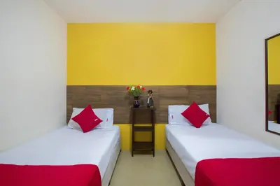 Cama o camas de una habitación en Hotel Villa Hermosa