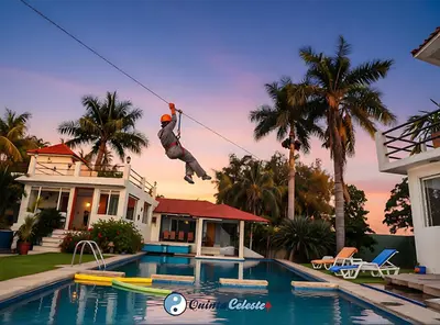 Piscina en o cerca de Quinta Celeste