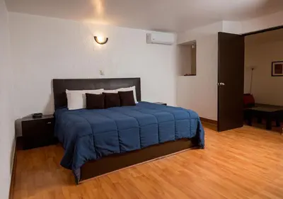 Cama o camas de una habitación en Hotel Central Teziutlan