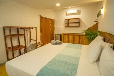 Cama o camas de una habitación en Casa Estrella Fugaz Rinconcito Mazunte