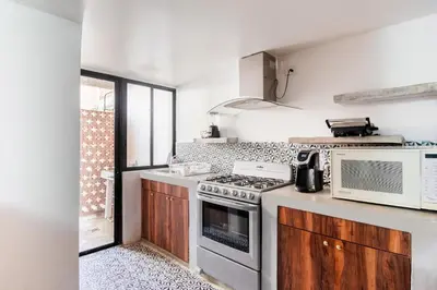 Una cocina o zona de cocina en Hotel de Guadalupe