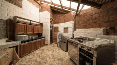 Una cocina o zona de cocina en Casa de las Olas