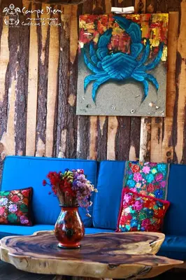 Zona de estar de Carpe Diem Casitas & Villas Mazunte