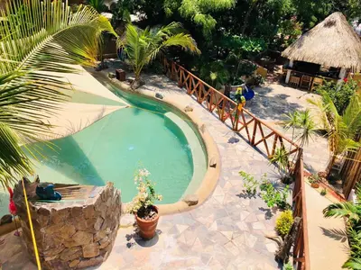 Piscina en o cerca de Carpe Diem Casitas & Villas Mazunte