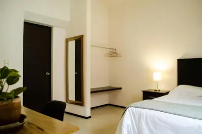 Cama o camas de una habitación en Estacion Alameda