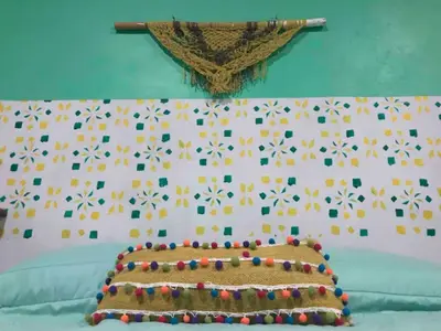 Cama o camas de una habitación en Ojo de Luna Teotitlan