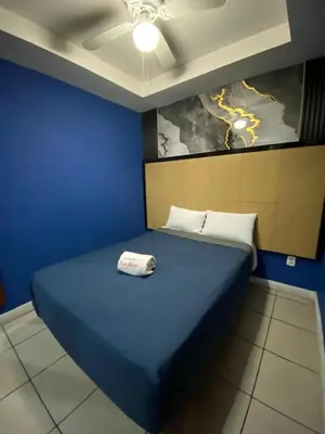 Cama o camas de una habitación en Hotel Puerto México Aeropuerto