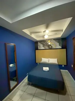 Cama o camas de una habitación en Hotel Puerto México Aeropuerto
