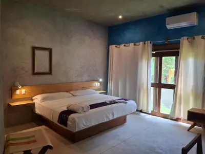 Cama o camas de una habitación en Hotel Pochote Mazunte