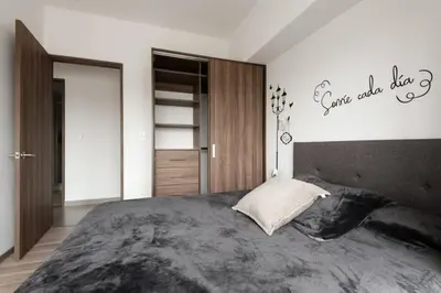 Cama o camas de una habitación en San Ángel - UNAM apartment 2parking 3BR 2BA
