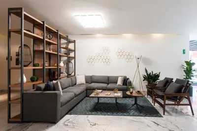 Zona de estar de San Ángel - UNAM apartment 2parking 3BR 2BA