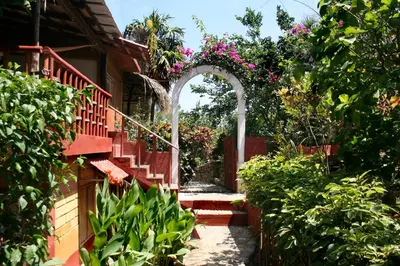 Jardín al aire libre en Villa Escondida