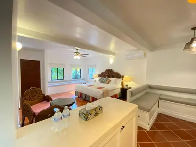Cama o camas de una habitación en Hotel Spa Posada Tlaltenango