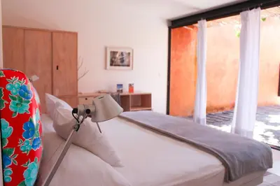Cama o camas de una habitación en Hotel Cosijo - San Jeronimo Tlacochahuaya