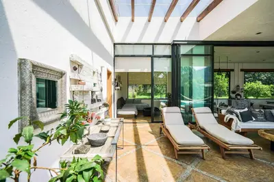 Zona de estar de Luxury House Malinalco