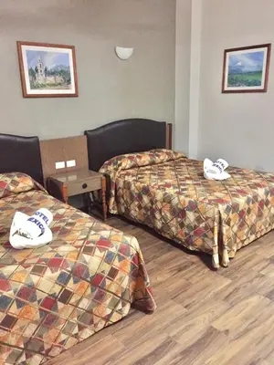 Cama o camas de una habitación en Hotel Mexico