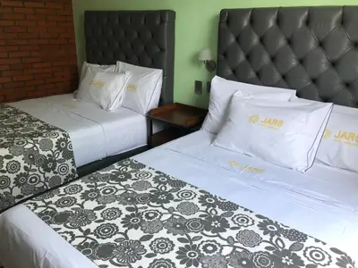 Cama o camas de una habitación en Hotel Jar8 Acuario enfrente al Acuario de Veracruz