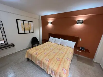 Cama o camas de una habitación en Hotel La Iguana