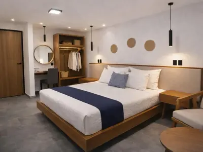 Cama o camas de una habitación en Hotel Ix By San Clemente