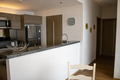 Una cocina o zona de cocina en Condo con Alberca a un Paso del Estadio Azteca