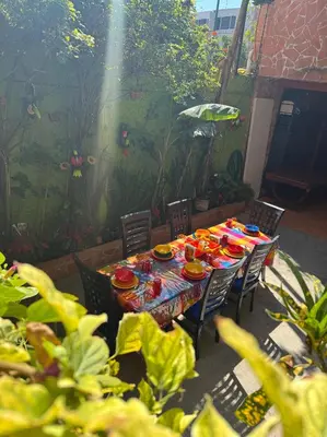 Jardín al aire libre en México Lindo