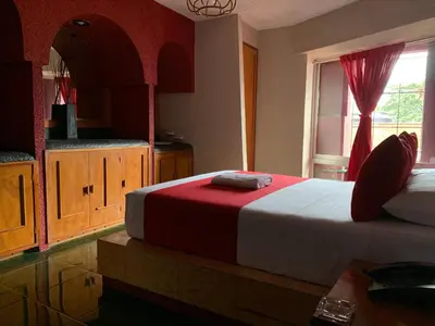 Cama o camas de una habitación en Hotel Alameda Orizaba