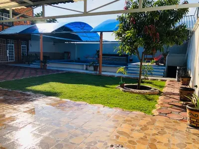 Jardín al aire libre en Casa el paraíso