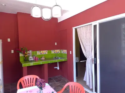 Una cocina o zona de cocina en Departamento full equipped