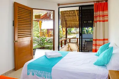 Cama o camas de una habitación en Casa Yoo Bigu Mazunte