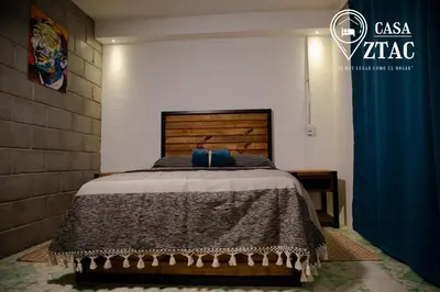 Cama o camas de una habitación en Casa Iztac