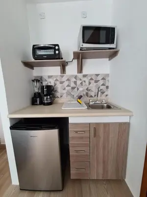 Una cocina o zona de cocina en Acogedor loft privado en Coyoacán