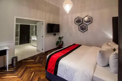 Cama o camas de una habitación en Hotel Business Real 500