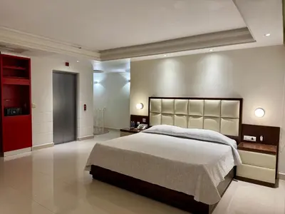 Cama o camas de una habitación en Hotel Nilo