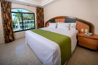 Cama o camas de una habitación en Hotel Costa Azul