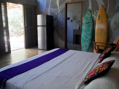 Cama o camas de una habitación en Casa Mermejita