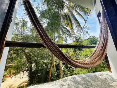 Jardín al aire libre en Departamentos Éxodo