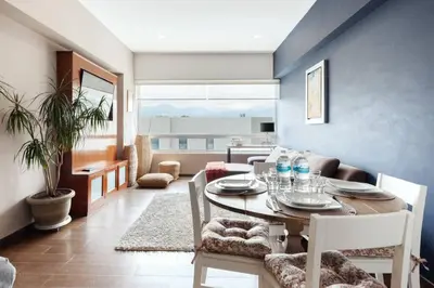 Zona de estar de Parque Sur Beautiful apartment 2 BE - 2 BA - 2 Parkings