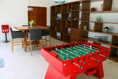 Sala de juegos en Casa Huitzil - La mejor casa de Malinalco con alberca y jacuzzi climatizados