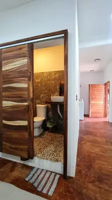 Un baño de Cabañas las Palmas Chacahua