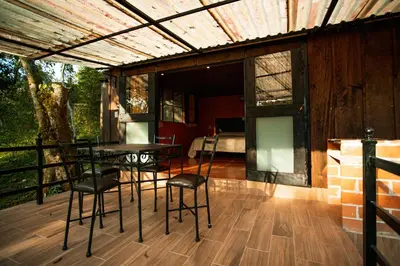 Un balcón o terraza de Cabañas Tonal Mesti