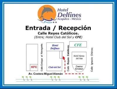 Plano de Hotel Delfines Acapulco by NG Hoteles